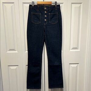Maje Dark Wash High Rise Boot Cut Jeans Size EU 38 US M(‎ see measurements)